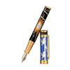David Oscarson Alfred Bernhard Nobel Fountain Pen - Blue Gold w/ Black Barrel - Pen Boutique Ltd