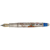David Osarson Carl Linnaeus Fountain Pen - Royal Blue with Multi-Colored Translucent Hard Enamel - Pen Boutique Ltd