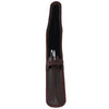 Yak Leather Premium Leather One Pen Pouch with Flap Brown-Pen Boutique Ltd