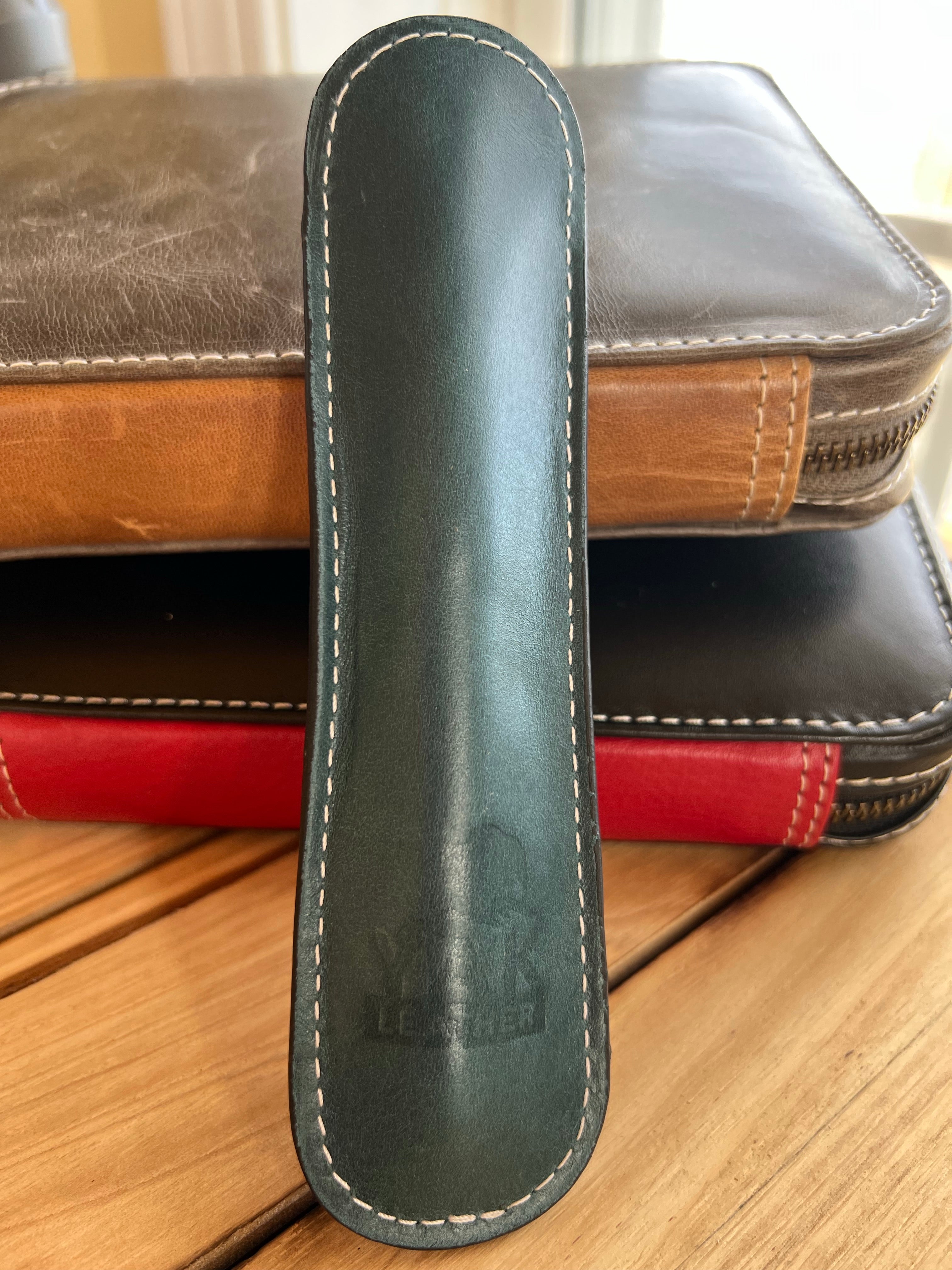 Pen Boutique Yak Leather Single Pen Sleeve - Dark Teal - Pen Boutique Ltd