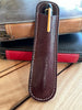 Pen Boutique Yak Leather Single Pen Sleeve - Brown Glitter - Pen Boutique Ltd