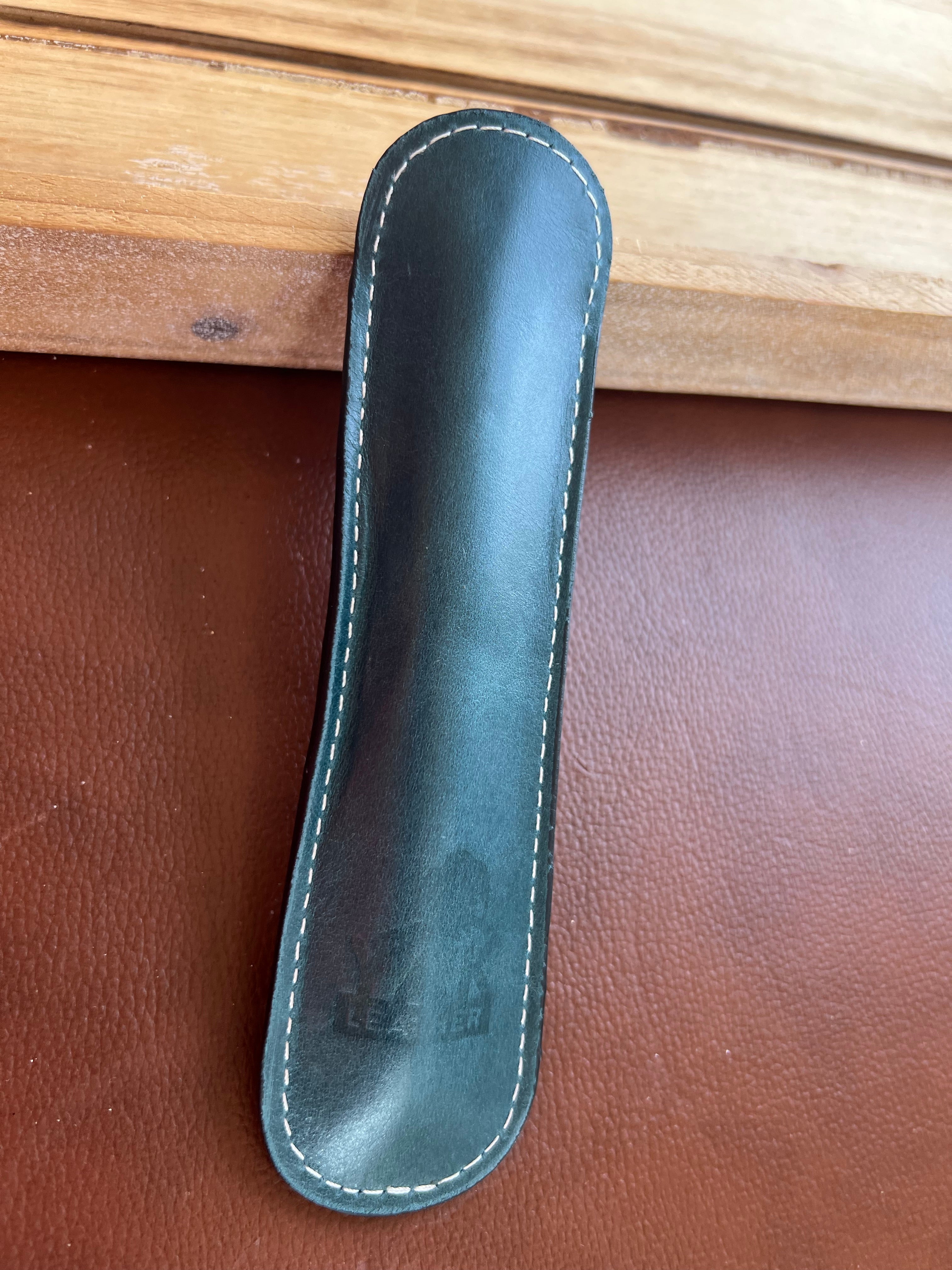 Pen Boutique Yak Leather Single Pen Sleeve - Dark Teal - Pen Boutique Ltd