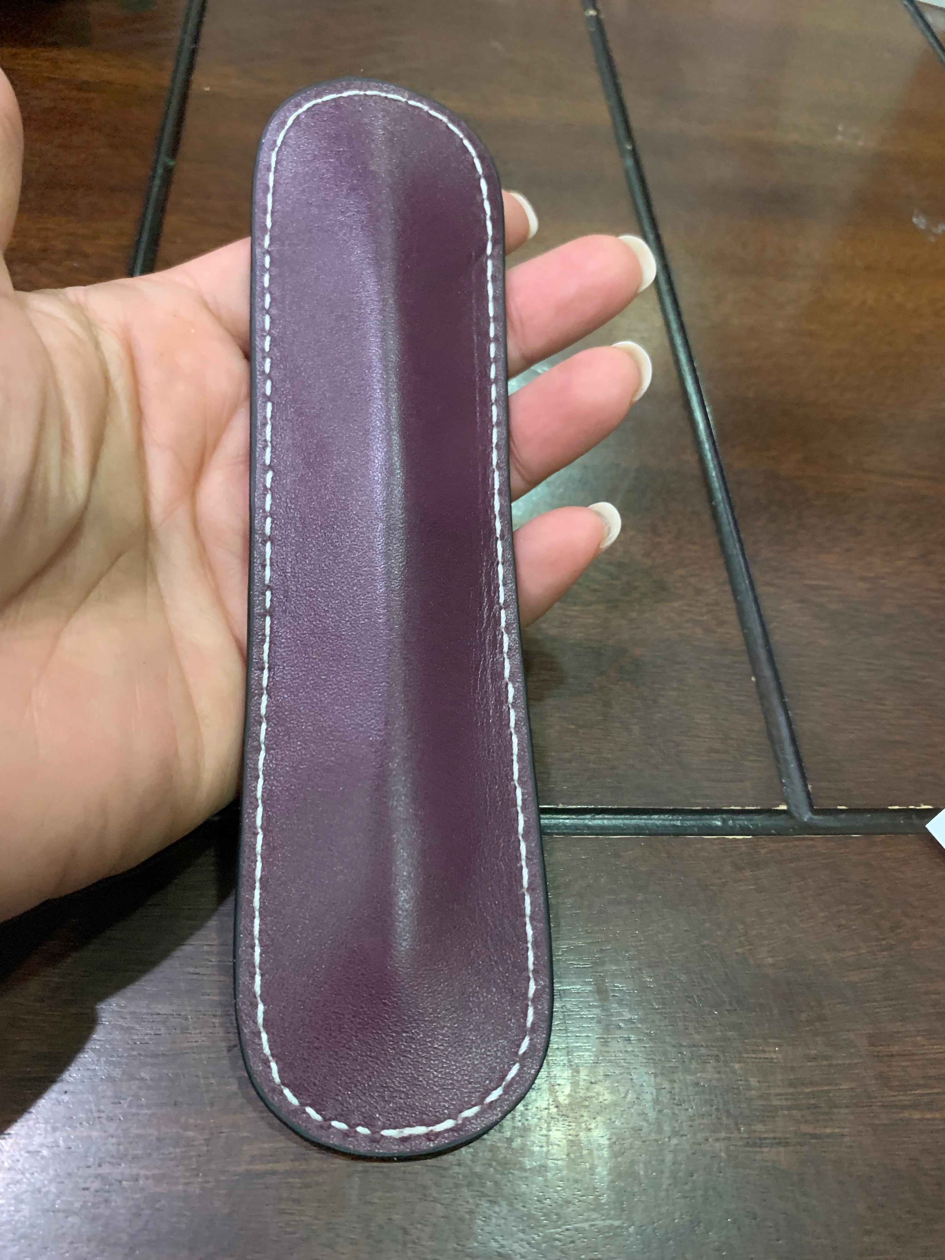 Pen Boutique Yak Leather Single Pen Sleeve - Purple - Pen Boutique Ltd