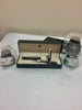 Sheaffer Prelude Fountain Pen - Black - Art Deco Chrome Trim with brown Ink bottle-Sheaffer-Pen Boutique Ltd