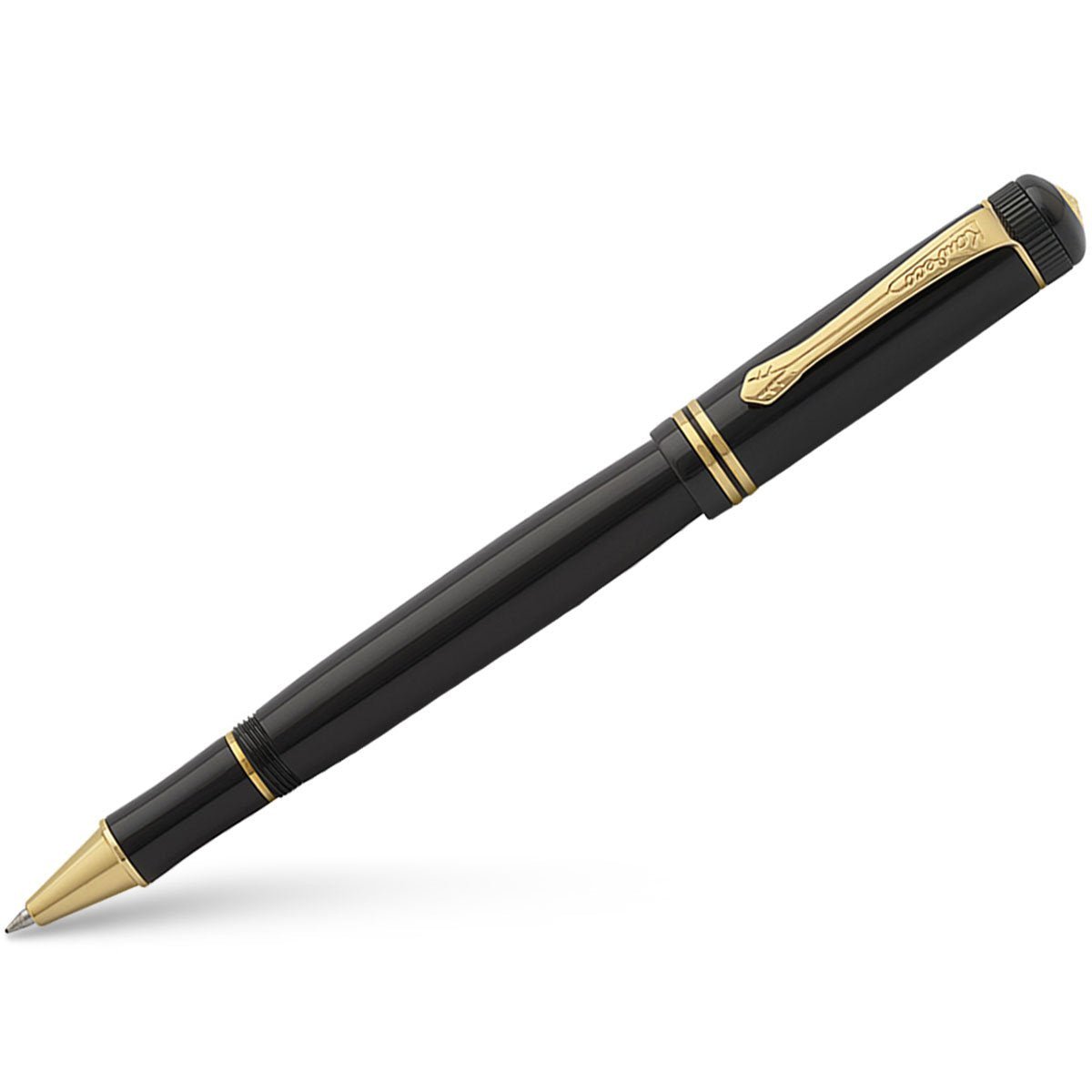 Kaweco Dia2 Rollerball Pen - Gold Trim - Black - Pen Boutique Ltd