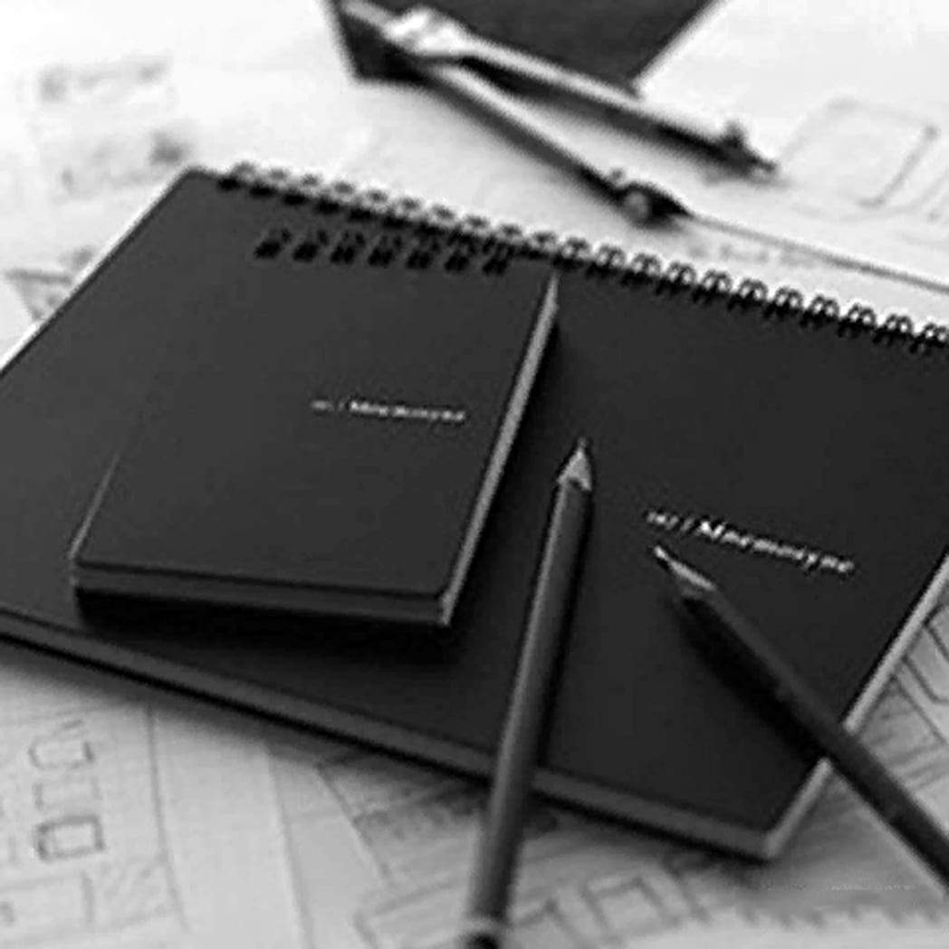 Maruman Mnemosyne Notebook - Black - Blank - A4 - Pen Boutique Ltd