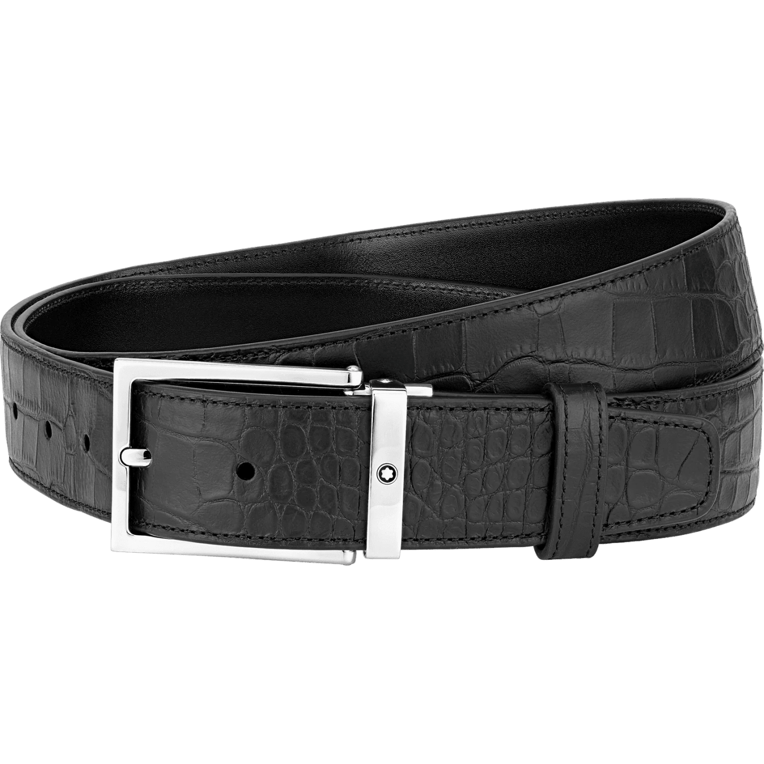 Montblanc Leather Belt - Black - Pen Boutique Ltd