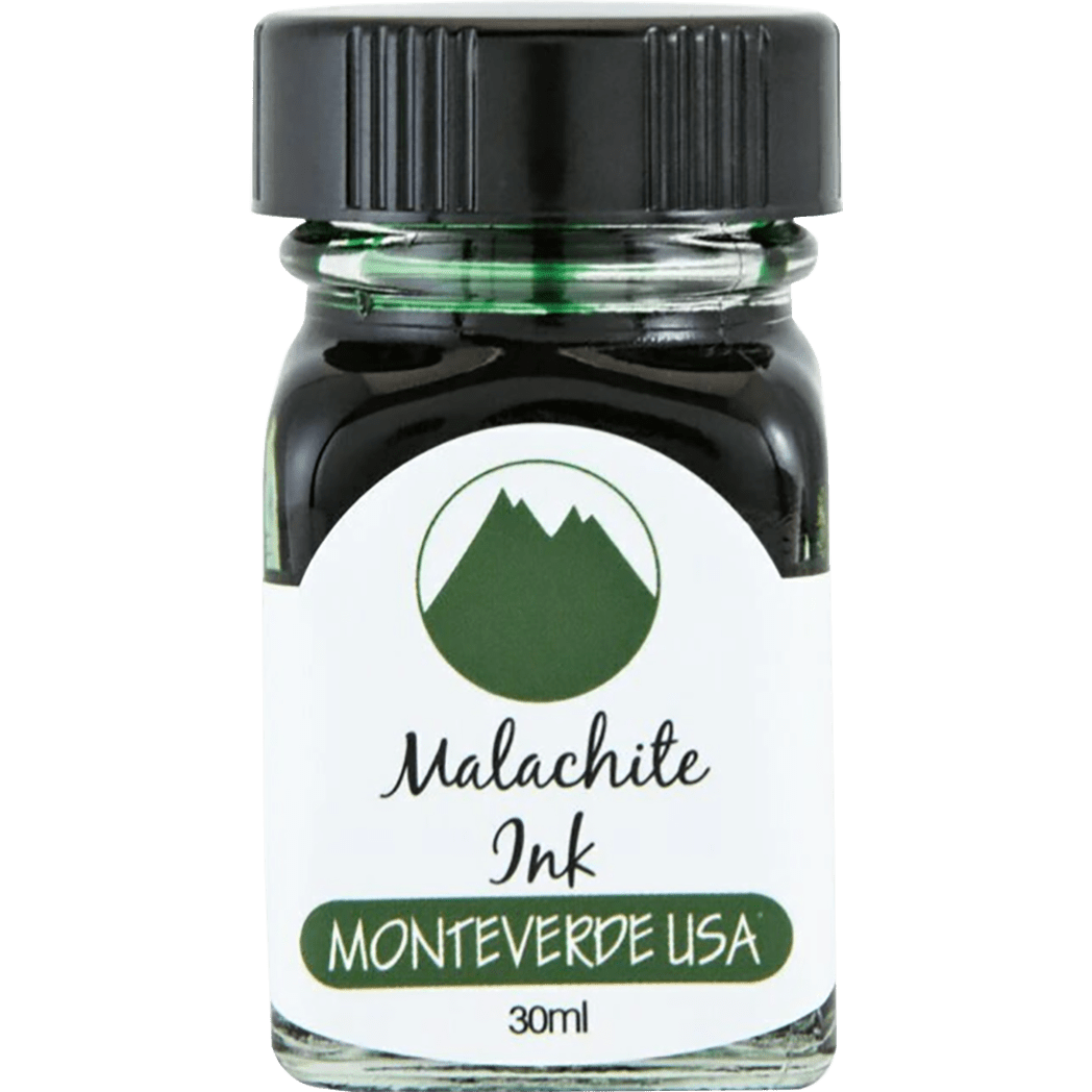 Monteverde Gemstone Ink Bottle - Malachite - 30ml - Pen Boutique Ltd