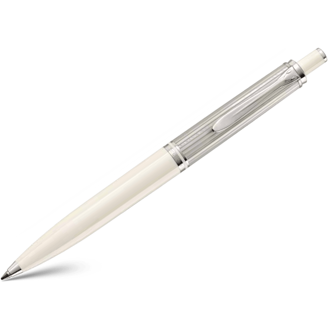 Pelikan Souveran Ballpoint Pen - K405 Silver - White - Pen Boutique Ltd