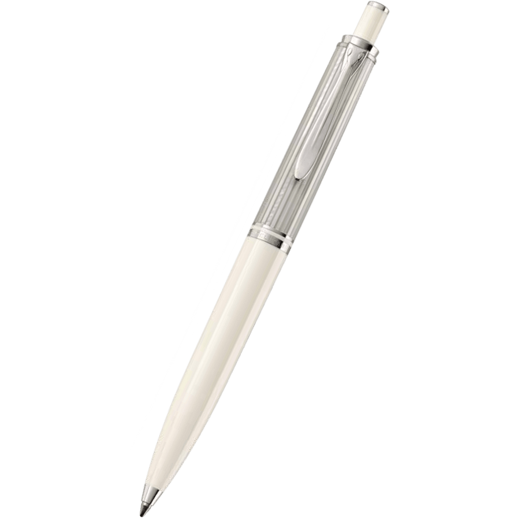 Pelikan Souveran Ballpoint Pen - K405 Silver - White - Pen Boutique Ltd