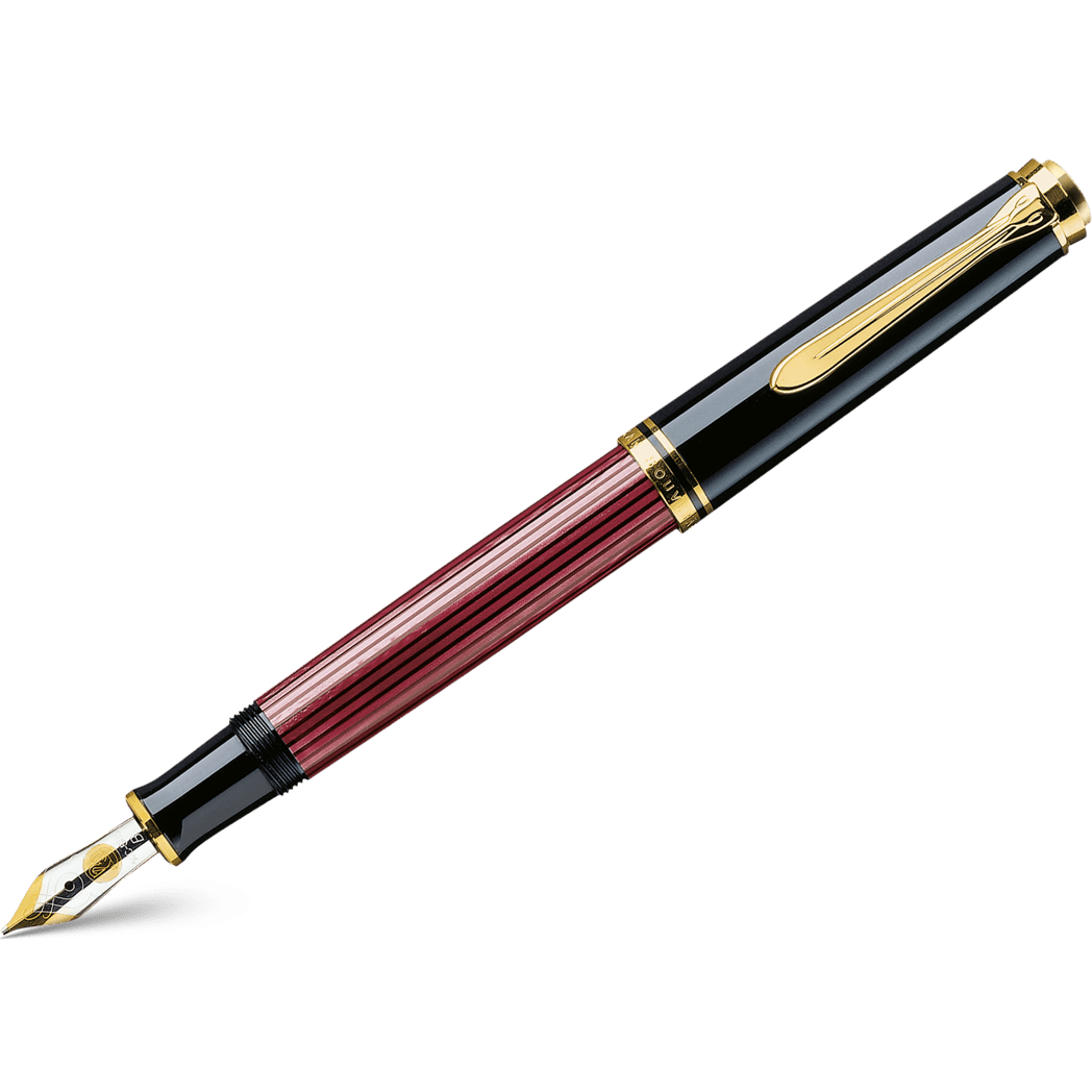 Pelikan Souveran Fountain Pen - M400 Black/Red - Pen Boutique Ltd