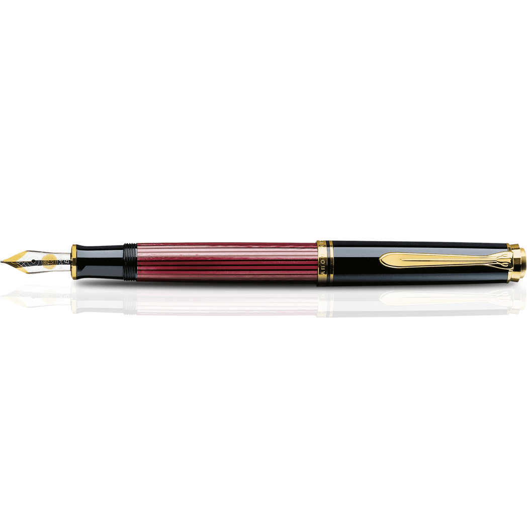 Pelikan Souveran Fountain Pen - M400 Black/Red - Pen Boutique Ltd