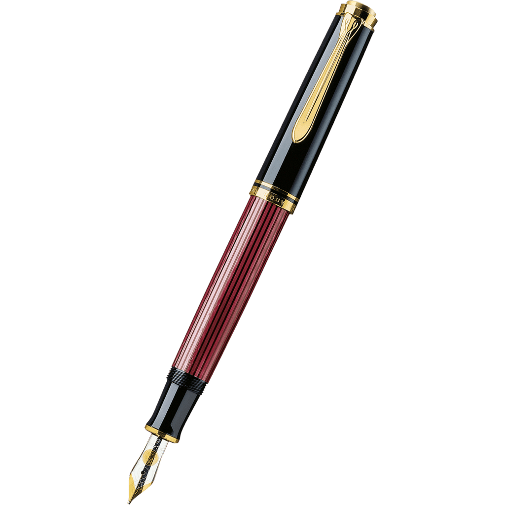 Pelikan Souveran Fountain Pen - M400 Black/Red - Pen Boutique Ltd