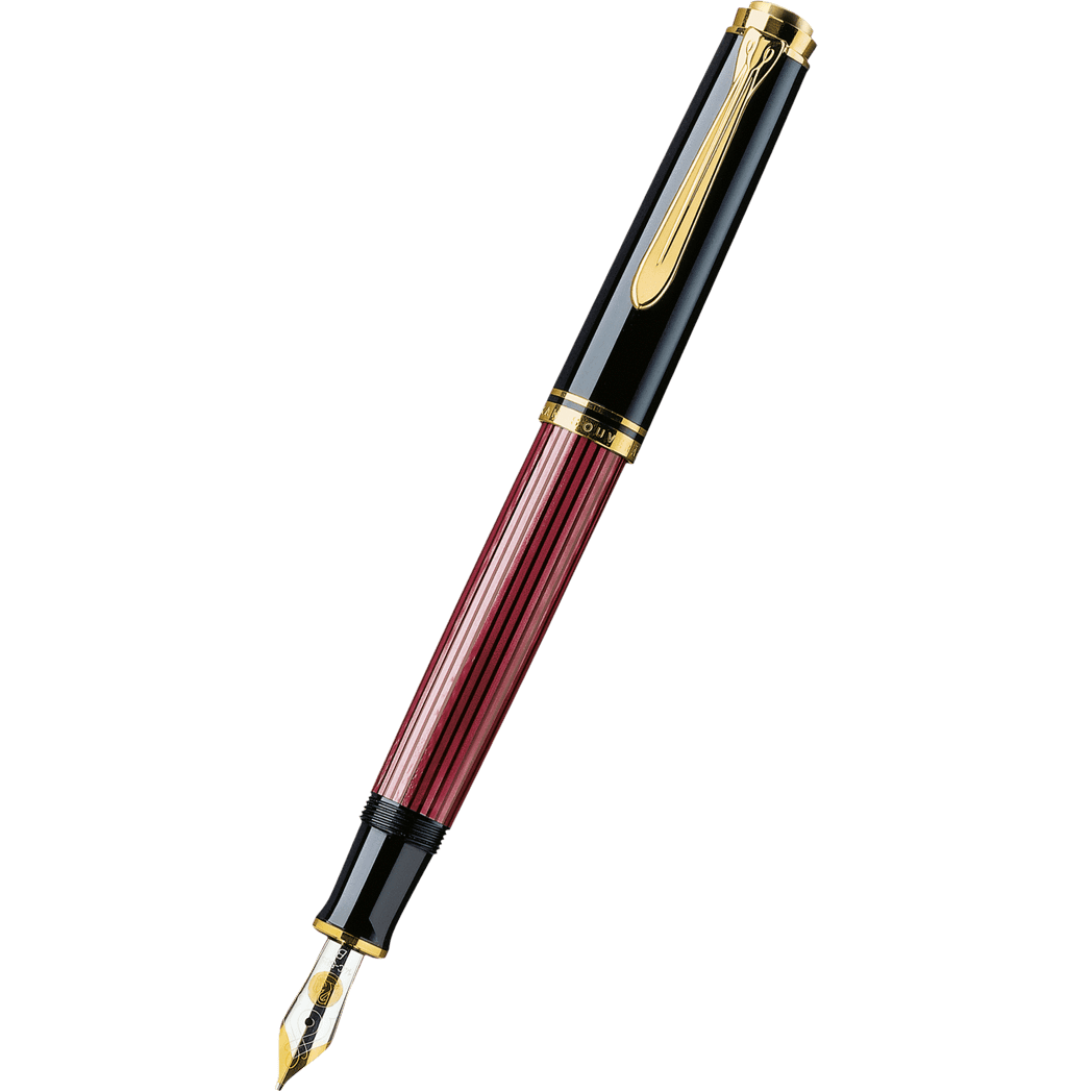 Pelikan Souveran Fountain Pen - M400 Black/Red - Pen Boutique Ltd