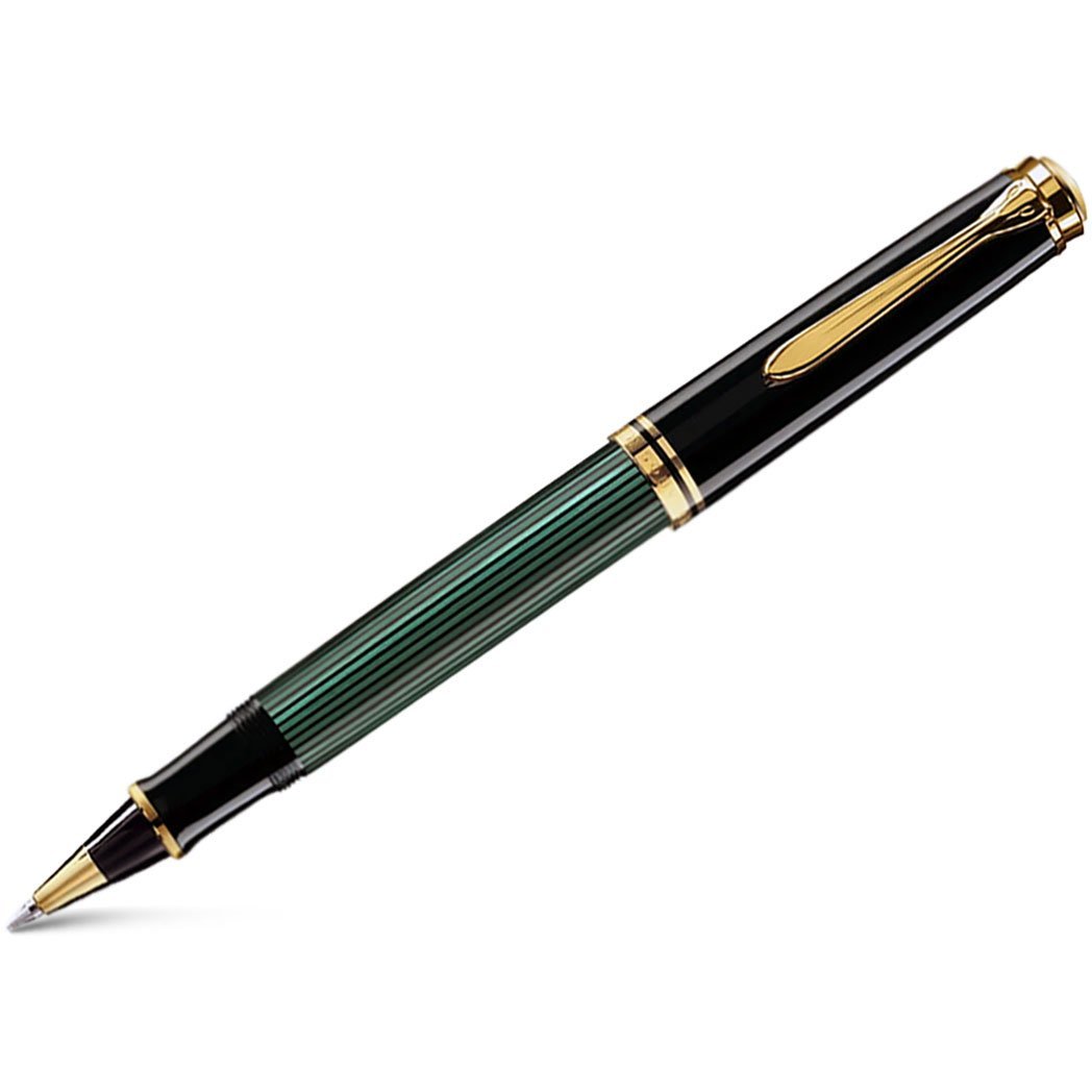 Pelikan Souveran Rollerball Pen - R400 Black/Green - Pen Boutique Ltd