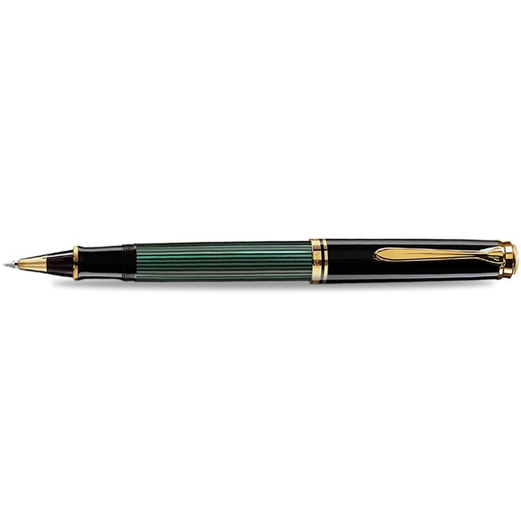 Pelikan Souveran Rollerball Pen - R400 Black/Green - Pen Boutique Ltd