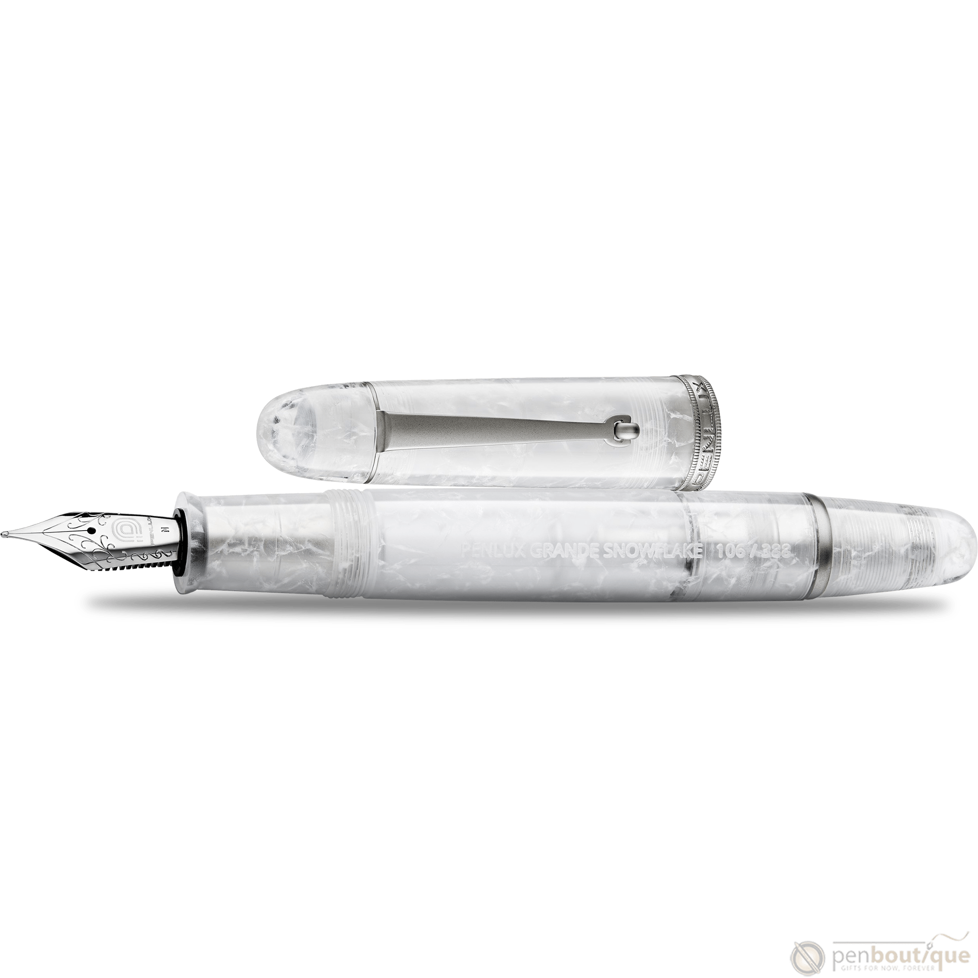 Penlux Masterpiece Grande Fountain Pen - Snowflake - Pen Boutique Ltd