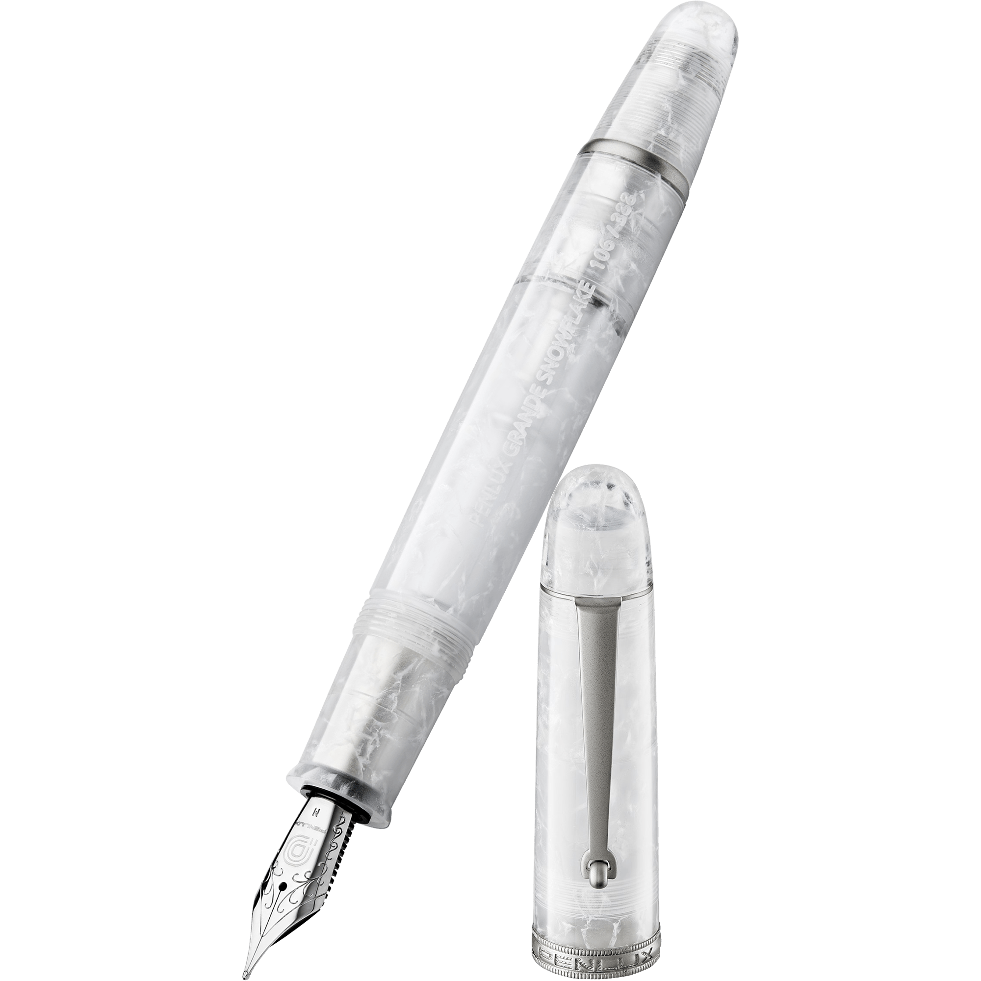 Penlux Masterpiece Grande Fountain Pen - Snowflake - Pen Boutique Ltd