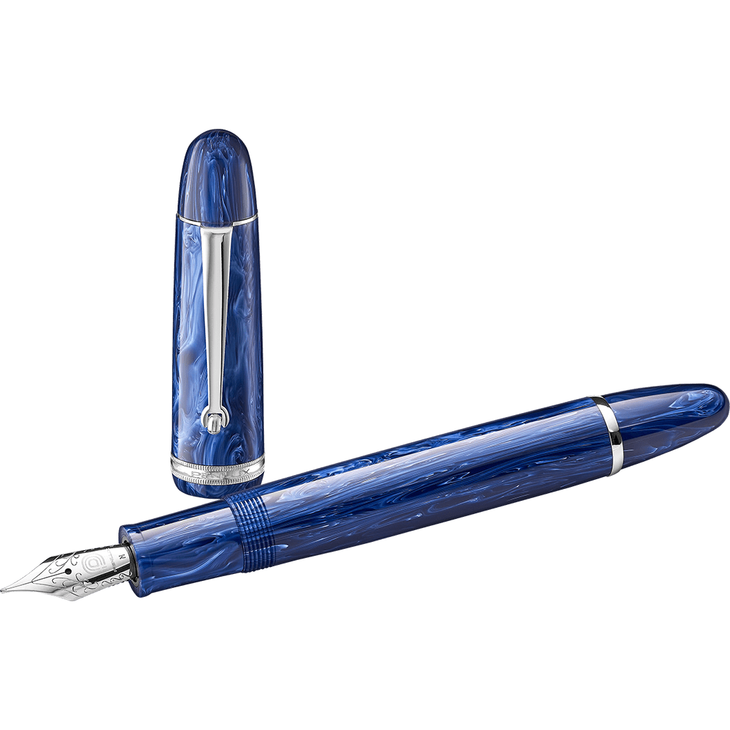 Penlux Masterpiece Grande Fountain Pen - Sky Blue Wave (North America Exclusive) - Pen Boutique Ltd