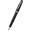 Pilot Justus 95 Fountain Pen - Black - Rhodium Trim - Pen Boutique Ltd