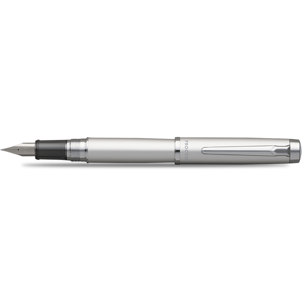Platinum Procyon Fountain Pen - Luster Satin Silver - Pen Boutique Ltd