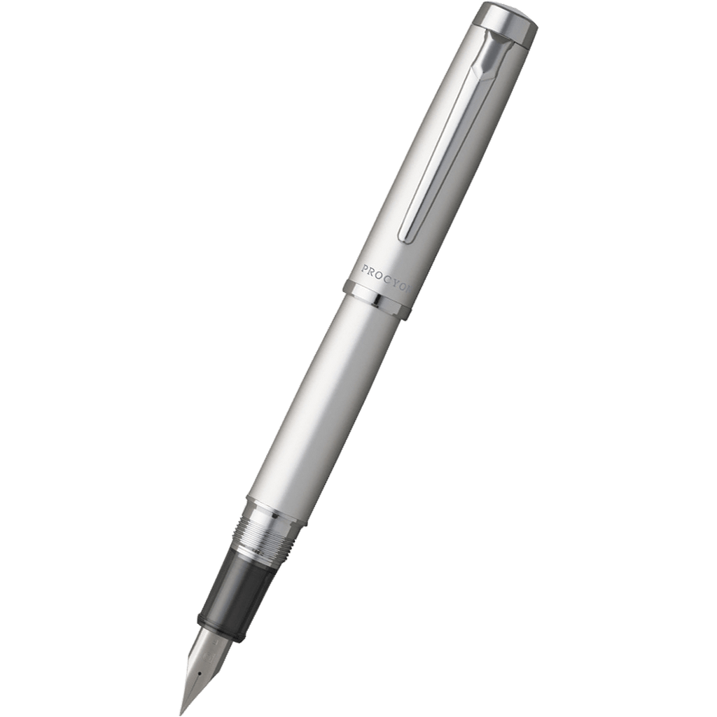 Platinum Procyon Fountain Pen - Luster Satin Silver - Pen Boutique Ltd