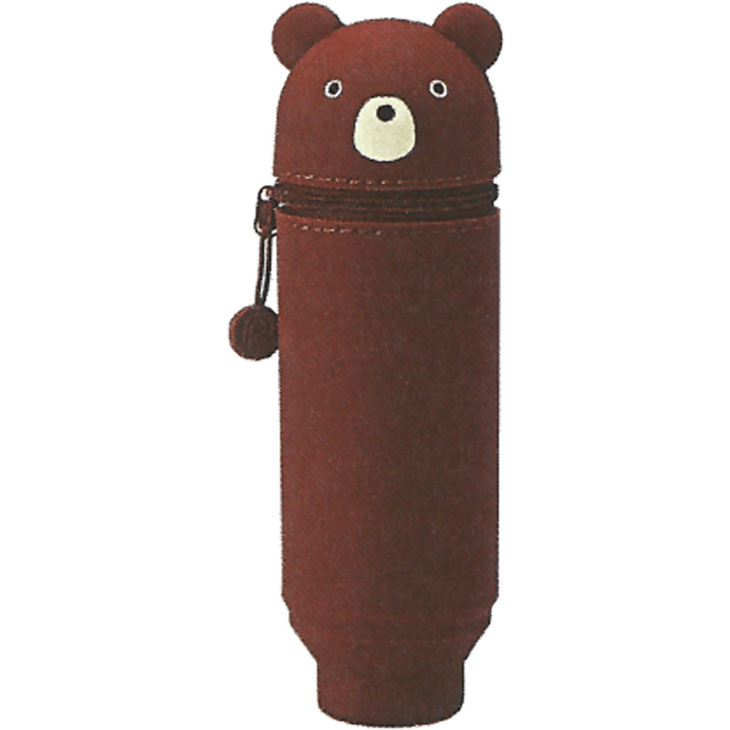 Punilabo Silicone Stand Up Pen Cases - Brown Bear - Pen Boutique Ltd