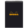 Rhodia Notepads Lined Black WB 6 X 8 1/4