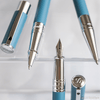S T Dupont D - Initial Rollerball Pen - Shark Blue - Pen Boutique Ltd