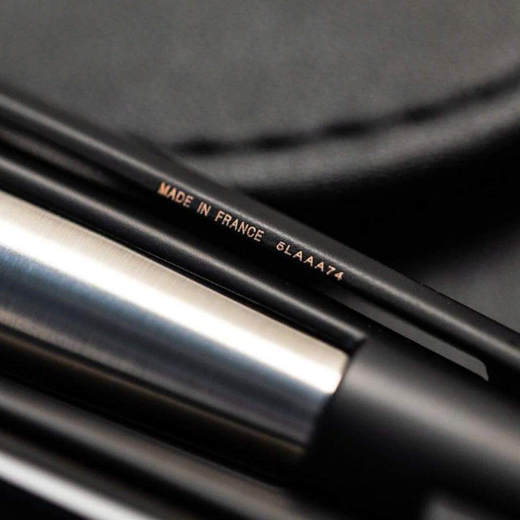 S T Dupont Defi Ballpoint Pen - Matte Black - Steel Trim - Pen Boutique Ltd