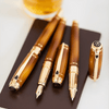 S T Dupont Line D Fountain Pen - Derby - Yellow Gold Trim - Pen Boutique Ltd