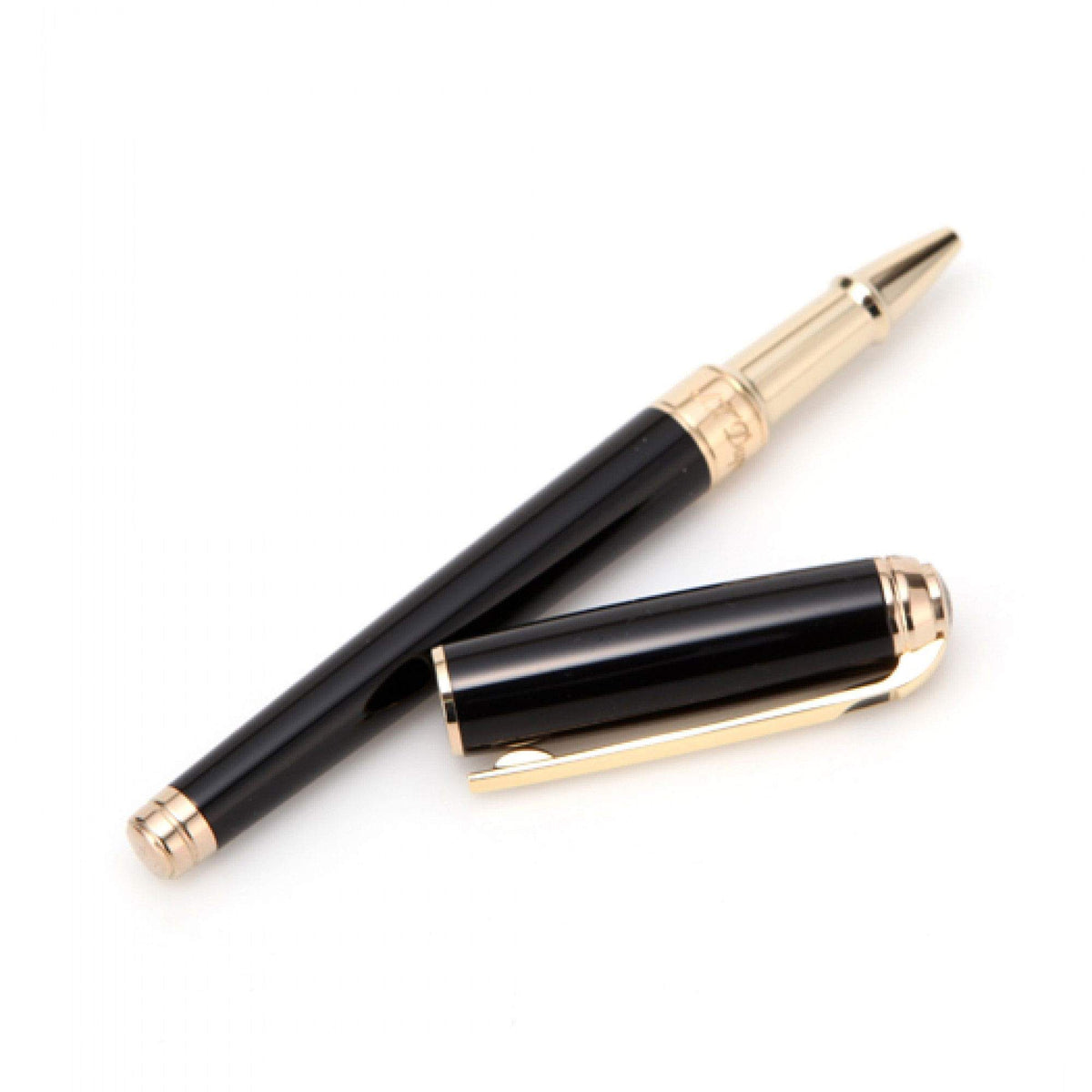 S T Dupont Line D Rollerball Pen - Gold - Black - Pen Boutique Ltd