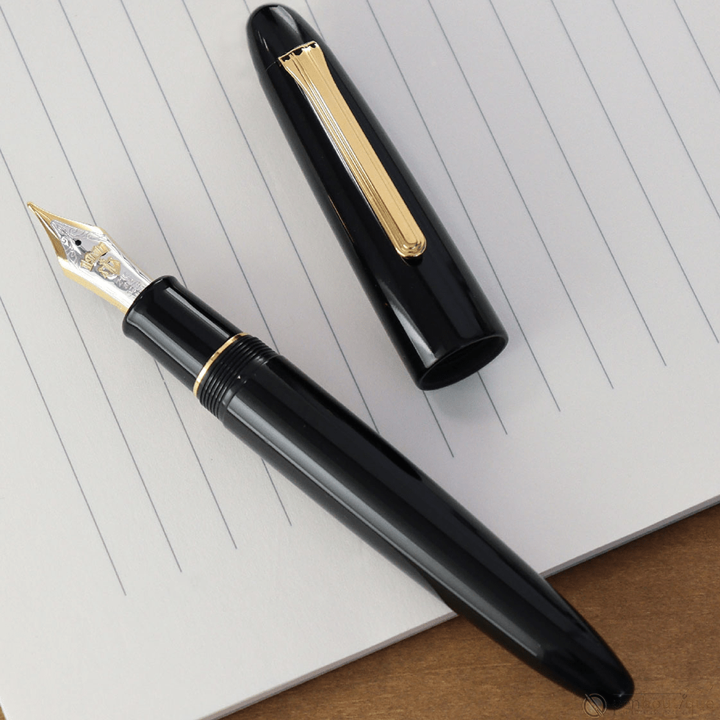 Sailor 1911 Fountain Pen - King of Pen - Black Ebonite - Naginata Togi nib. - Pen Boutique Ltd