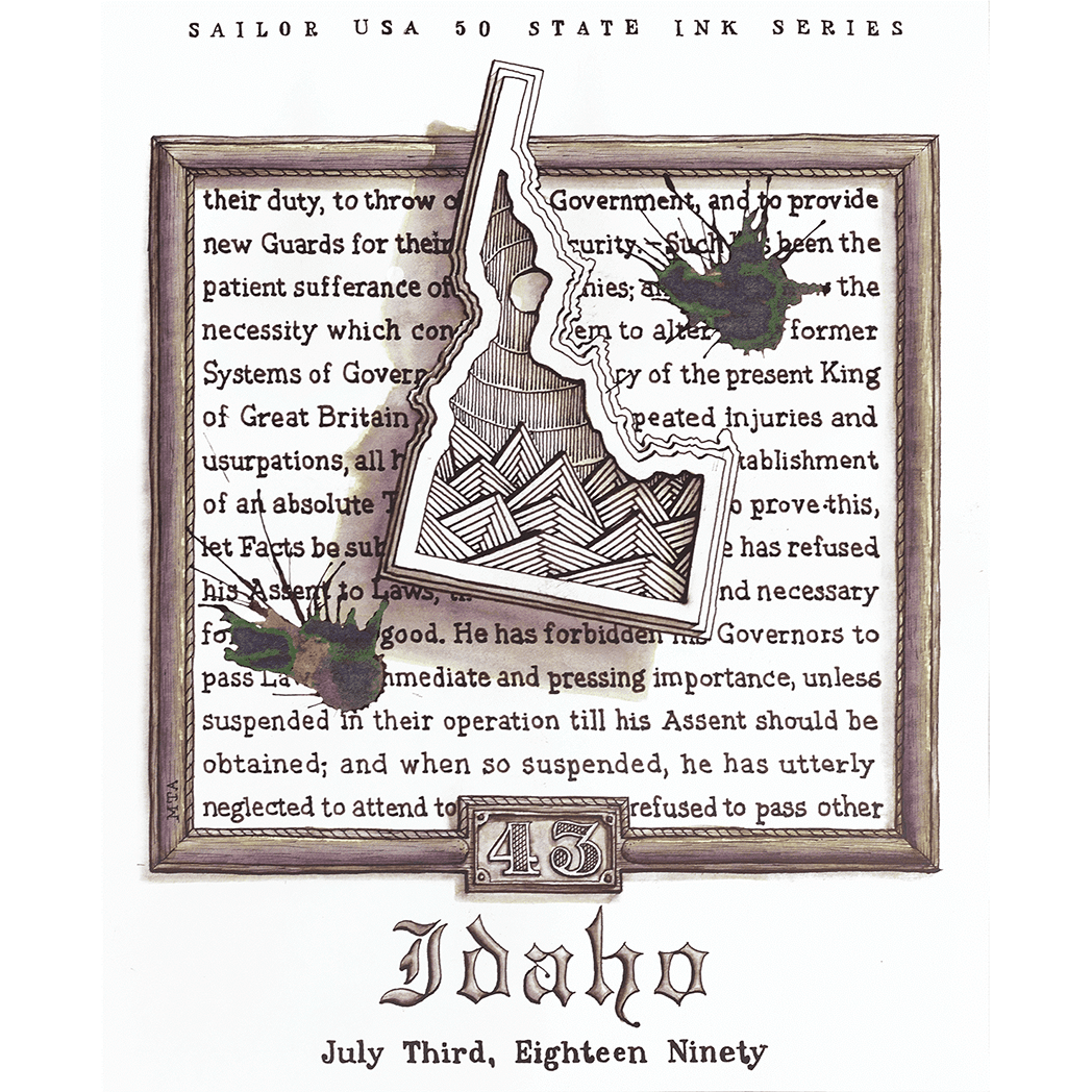 Sailor Bottled Ink - USA State - Idaho - 20ml - Pen Boutique Ltd
