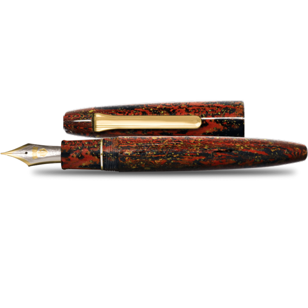 Sailor Fountain Pen - Naginata Togi - Red Flame - Gold Trim - Bespoke Dealer Exclusive - Pen Boutique Ltd