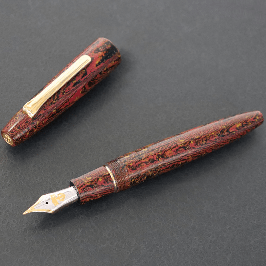 Sailor Fountain Pen - Naginata Togi - Red Flame - Gold Trim - Bespoke Dealer Exclusive - Pen Boutique Ltd