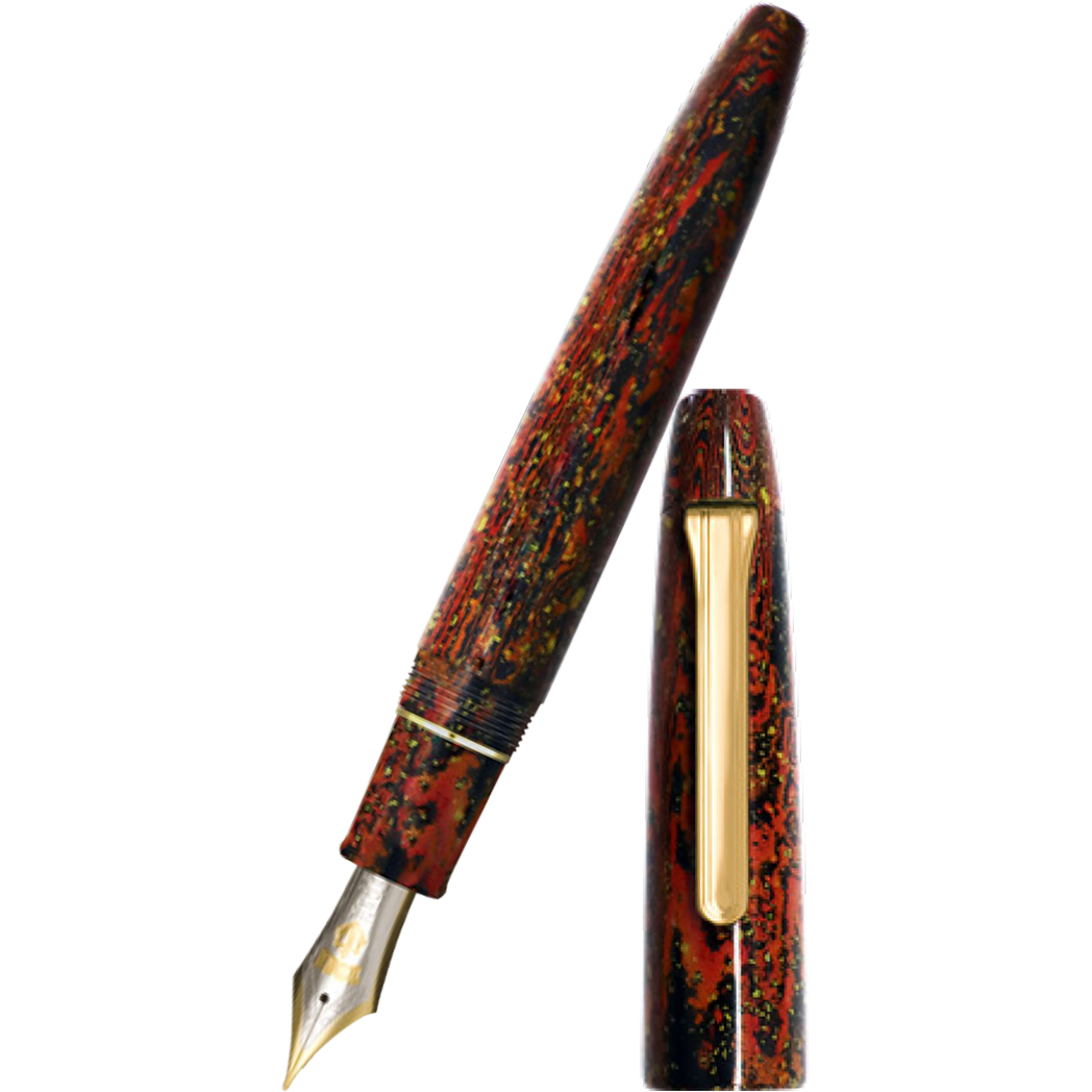 Sailor Fountain Pen - Naginata Togi - Red Flame - Gold Trim - Bespoke Dealer Exclusive - Pen Boutique Ltd