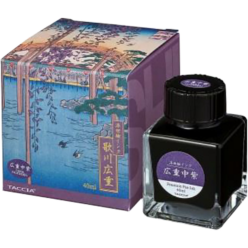 Taccia Ukiyo - e Ink Bottle - Hiroshige - Nakamurasaki - 40 ml (Ver. 2) - Pen Boutique Ltd