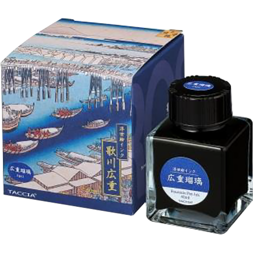 Taccia Ukiyo - e Ink Bottle - Hiroshige - Ruri - 40 ml (Ver. 2) - Pen Boutique Ltd