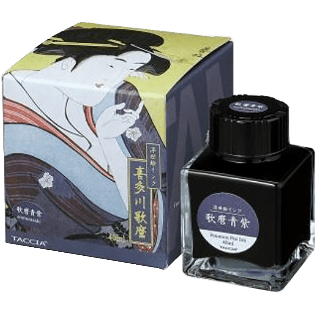 Taccia Ukiyo - e Ink Bottle - Utamaro - Aomurasaki - 40 ml (Ver. 2) - Pen Boutique Ltd
