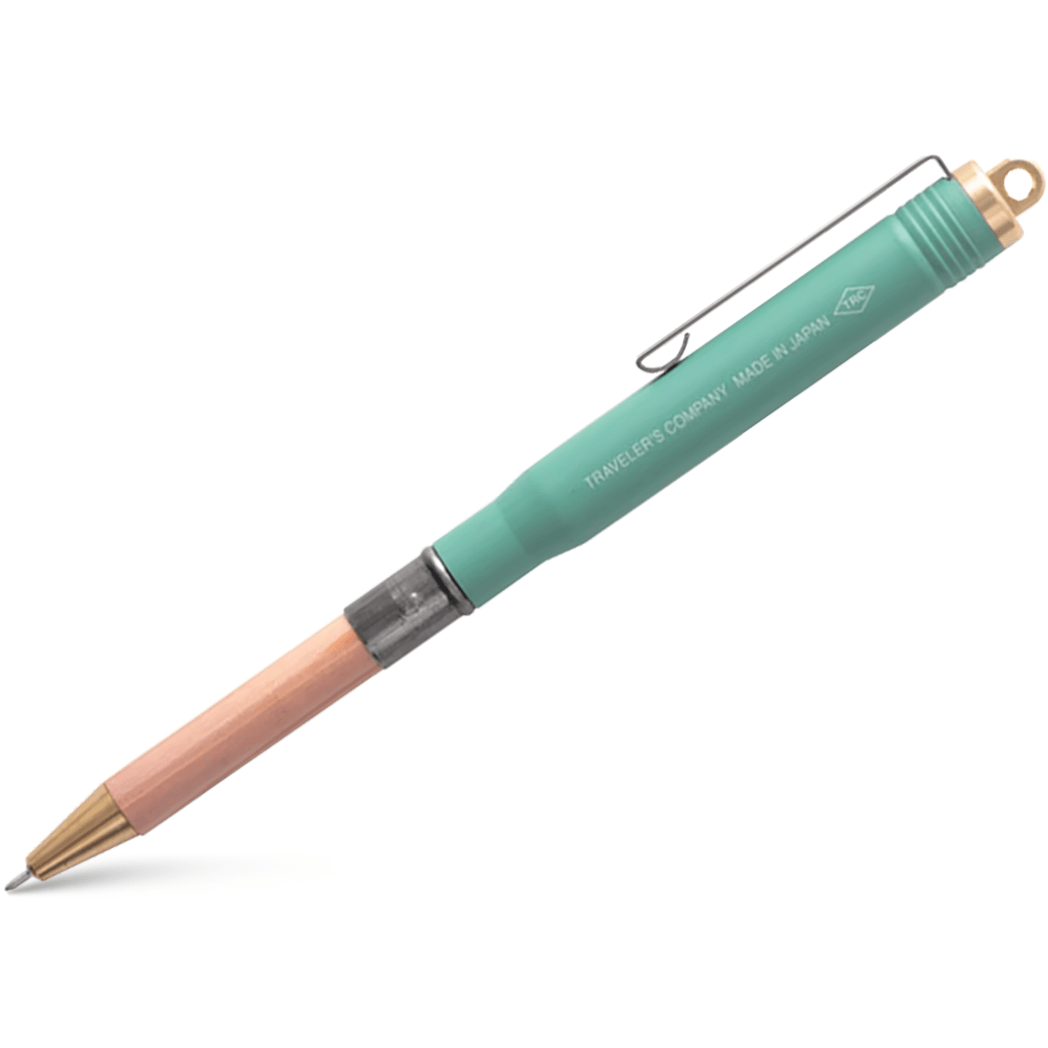Traveler's Brass Ballpoint Pen - Factory Green - Pen Boutique Ltd