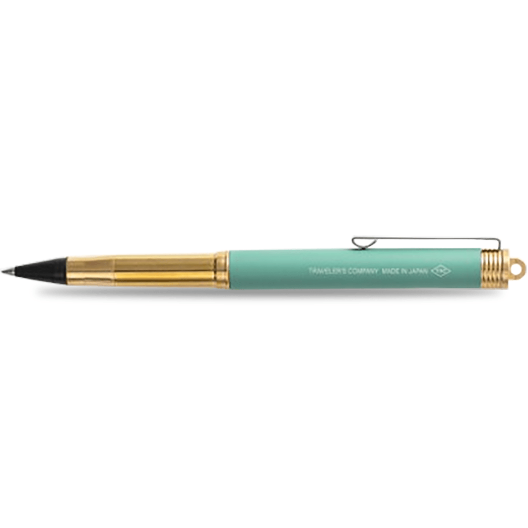 Traveler's Brass Rollerball Pen - Factory Green - Pen Boutique Ltd