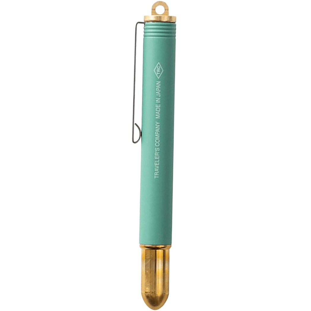 Traveler's Brass Rollerball Pen - Factory Green - Pen Boutique Ltd