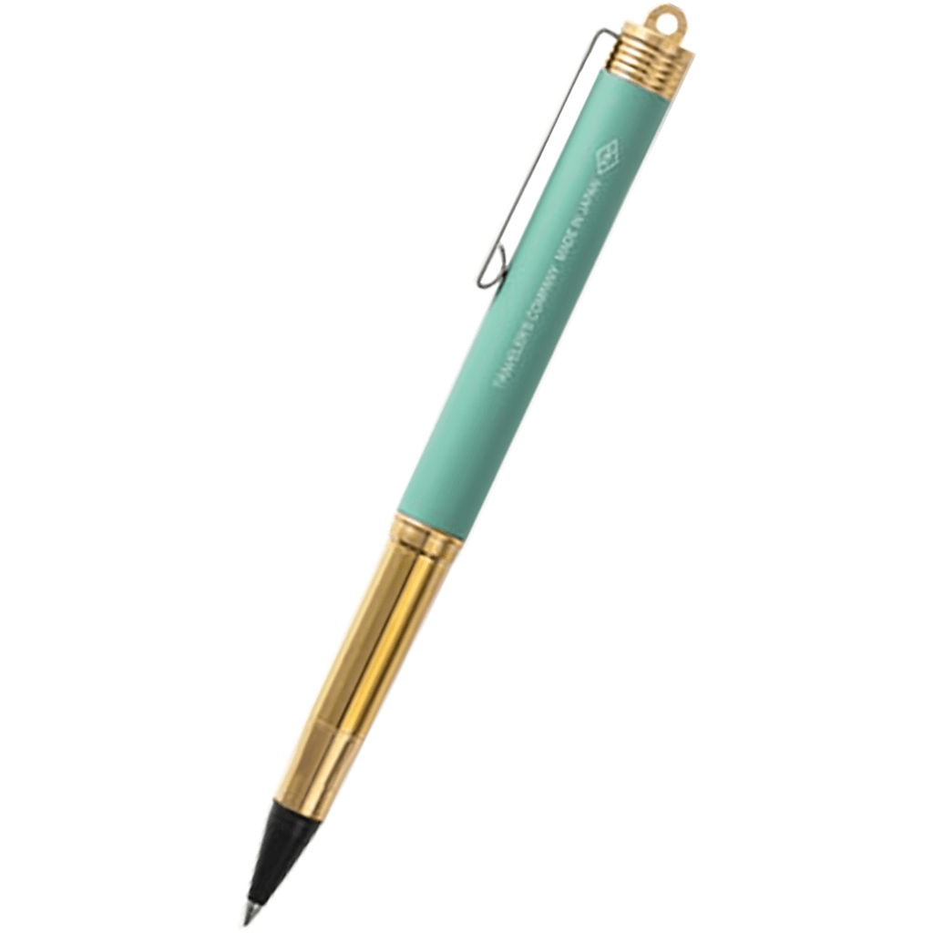 Traveler's Brass Rollerball Pen - Factory Green - Pen Boutique Ltd