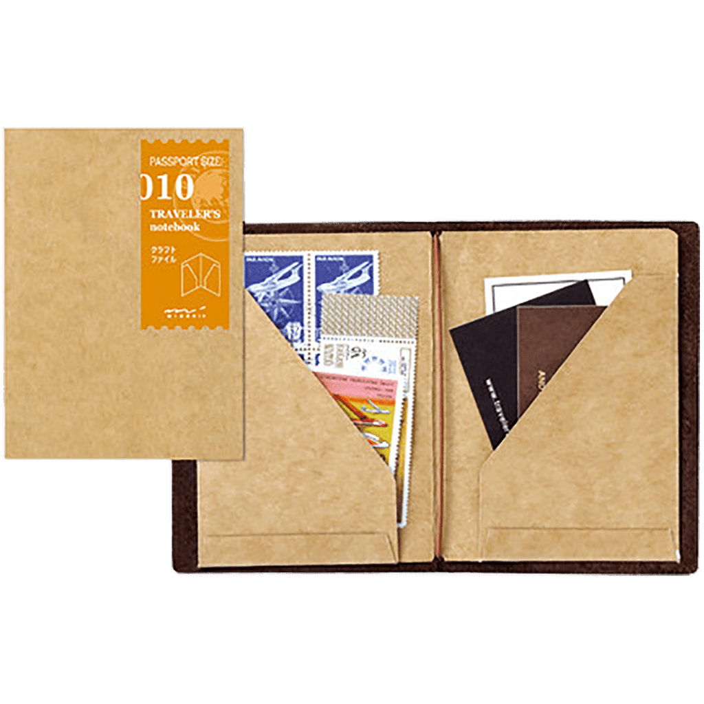 Traveler's Notebook P10 Refill - Passport Size - Kraft File - Pen Boutique Ltd