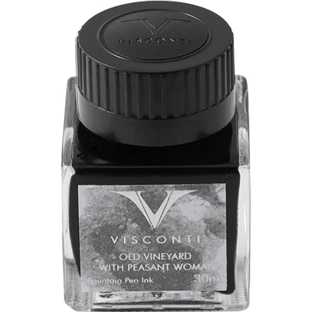Visconti Van Gogh Ink Bottle - Old Vineyard with Peasant Woman - Grey - 30ml - Pen Boutique Ltd
