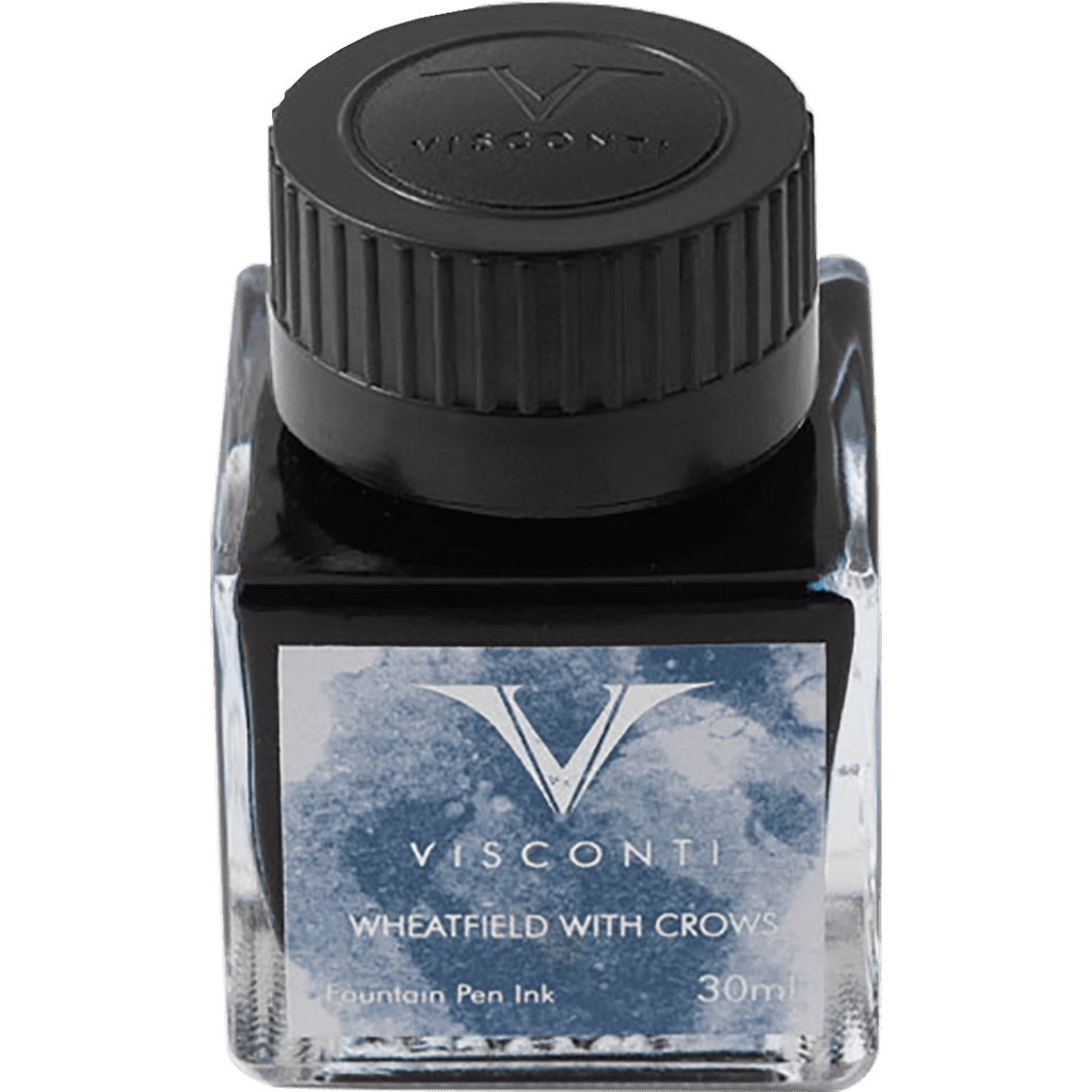 Visconti Van Gogh Ink Bottle - Wheatfield with Crows - Blue - 30ml - Pen Boutique Ltd