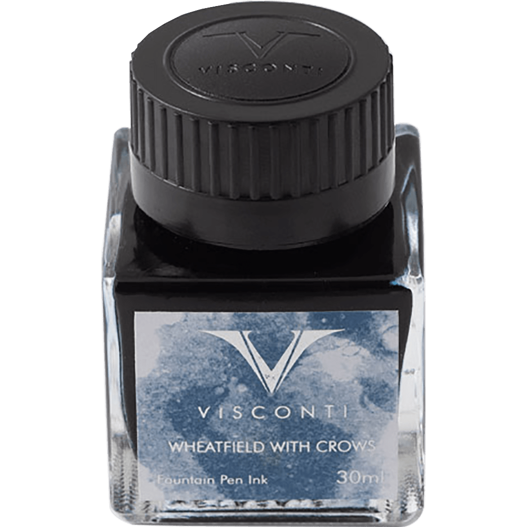 Visconti Van Gogh Ink Bottle - Wheatfield with Crows - Blue - 30ml - Pen Boutique Ltd