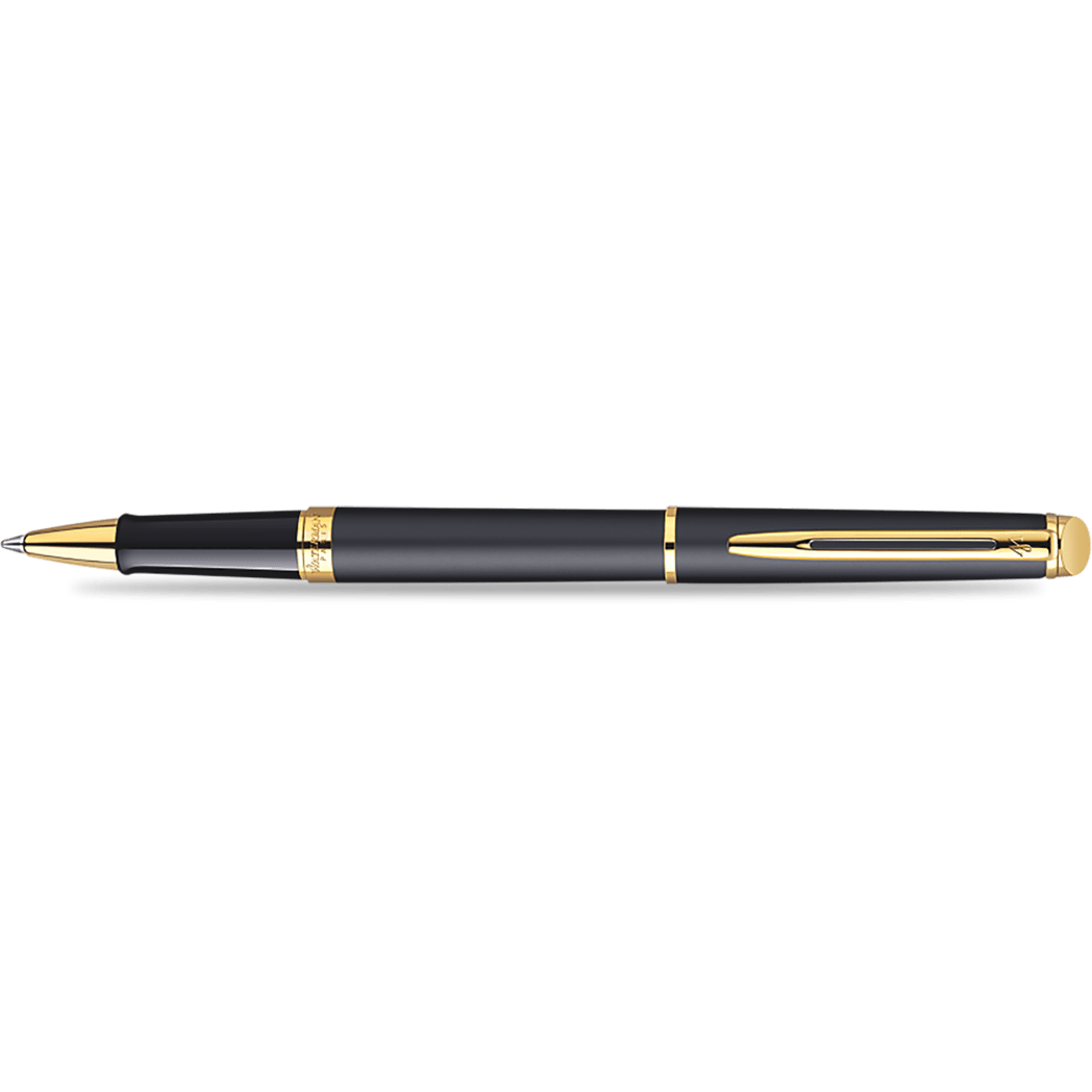 Waterman Hemisphere Rollerball Pen - Matte Black - Gold Trim - Pen Boutique Ltd