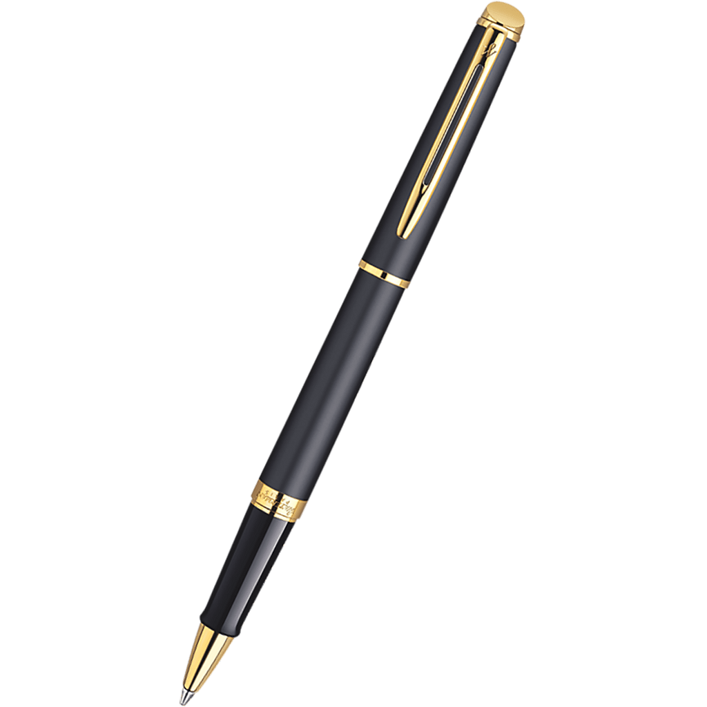Waterman Hemisphere Rollerball Pen - Matte Black - Gold Trim - Pen Boutique Ltd